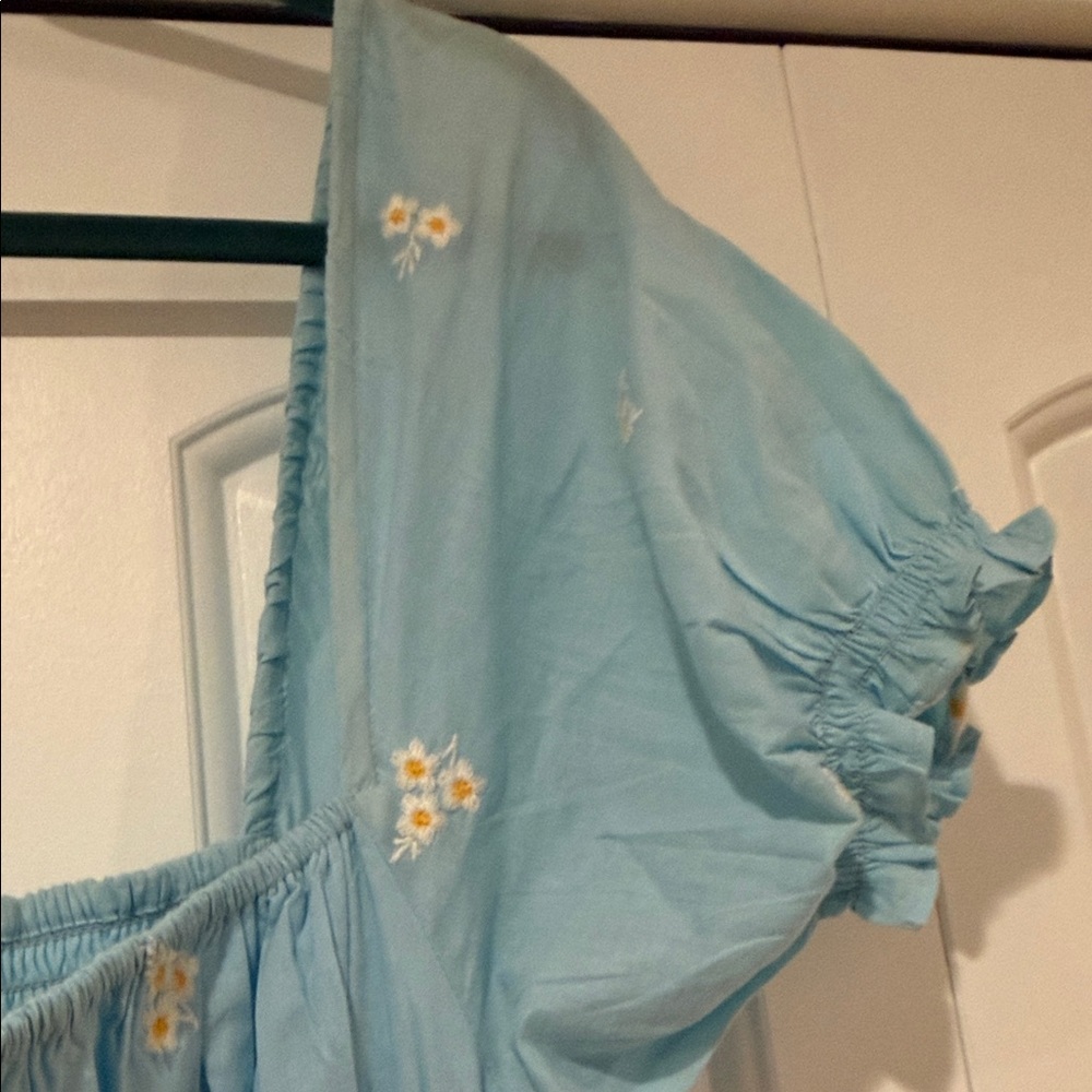 Cleobella Belinda Light Blue Mini Dress large - Picture 6 of 10